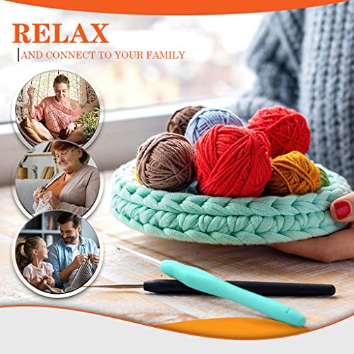 HASTHIP Crochet Hooks Set, Realplus 41 Pcs Full Size Crochet Set, Ergonomic Soft Grip Rubber Handles, Crochet Kits For Beginners Adults, Sister Gift, Crochet Hooks With Case (Green) HASTHIP Crochet Hooks Set, Realplus 41 Pcs Full Size Crochet Set, Ergonomic Soft Grip Rubber Handles, Crochet Kits For Beginners Adults, Sister Gift, Crochet Hooks With Case (Green)
